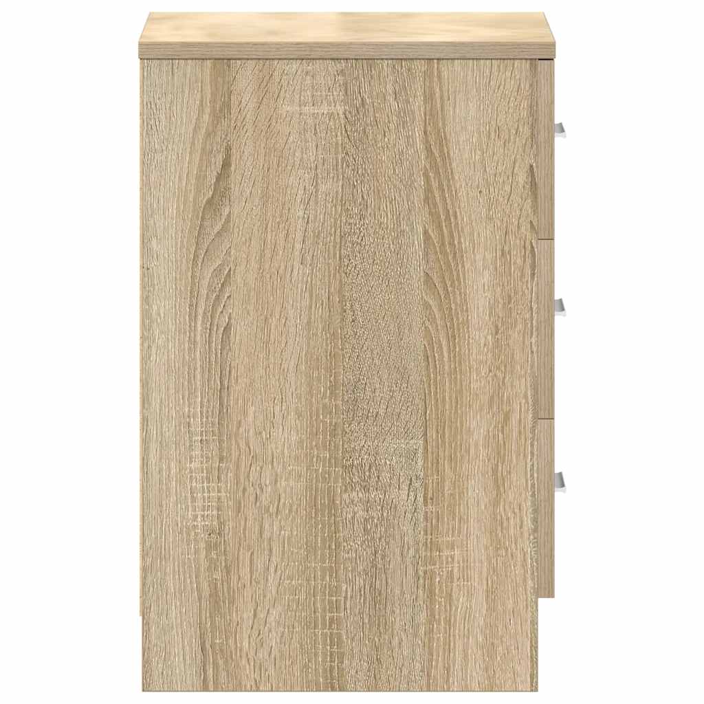 Tables de chevet 2pcs chêne sonoma 38x35x56cm bois d'ingénierie - XIOS