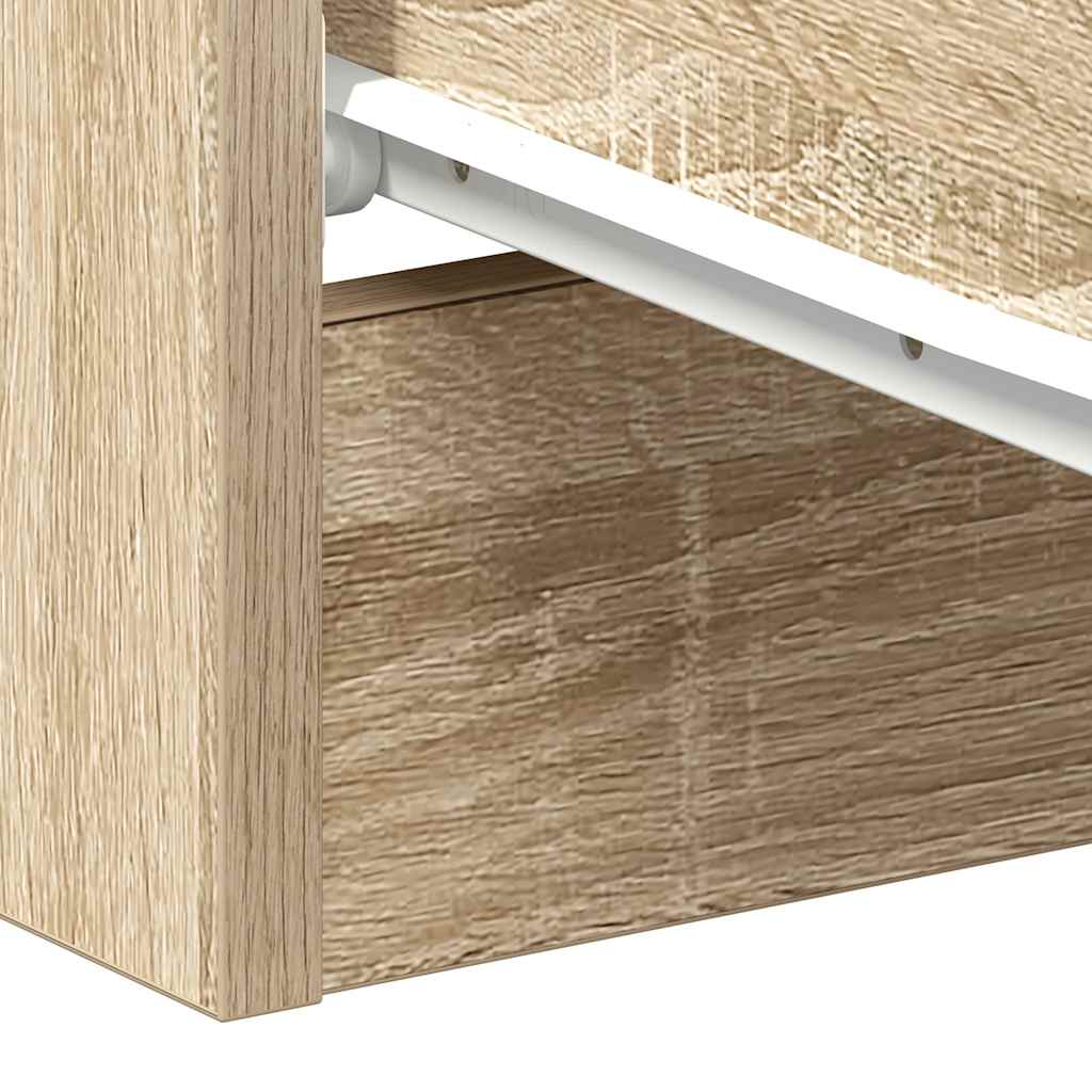 Tables de chevet 2pcs chêne sonoma 38x35x56cm bois d'ingénierie - XIOS
