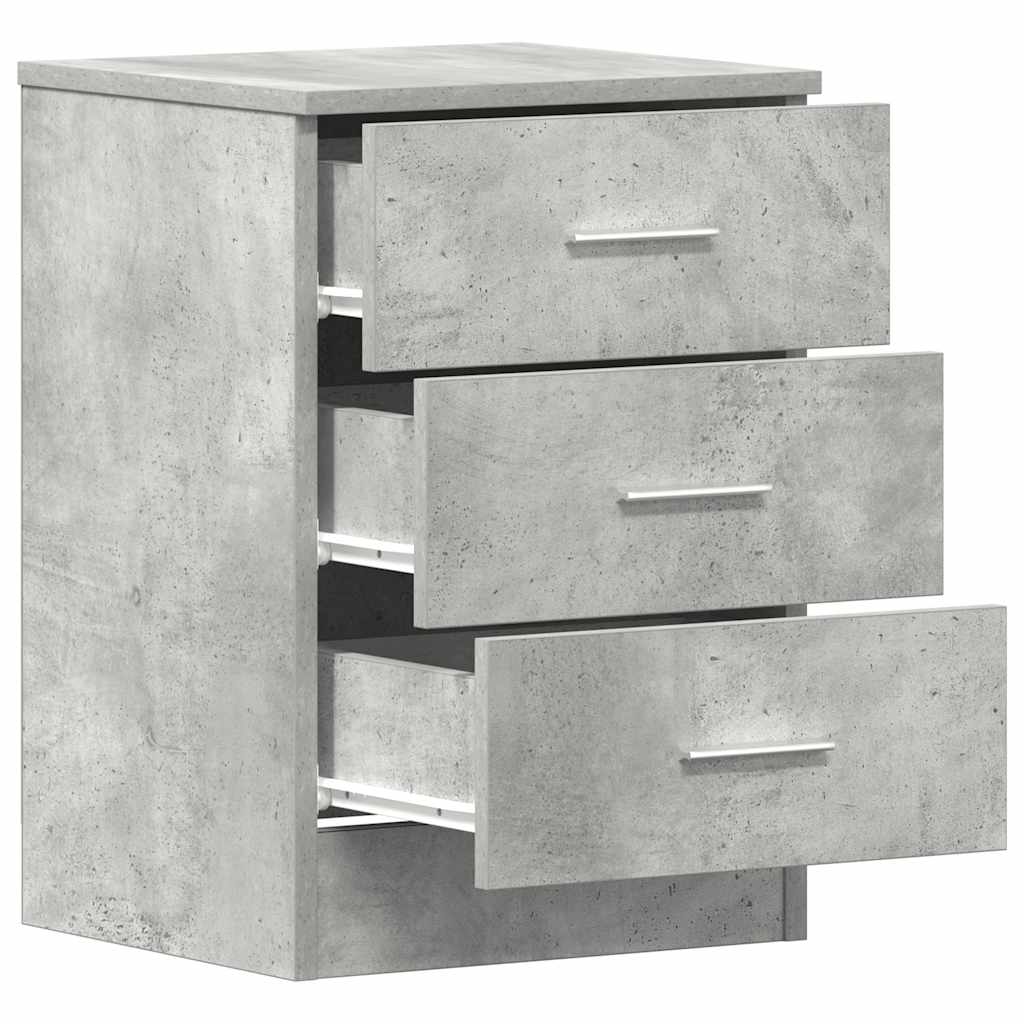 Table de chevet Gris béton 38x35x56 cm Bois d'ingénierie - XIOS