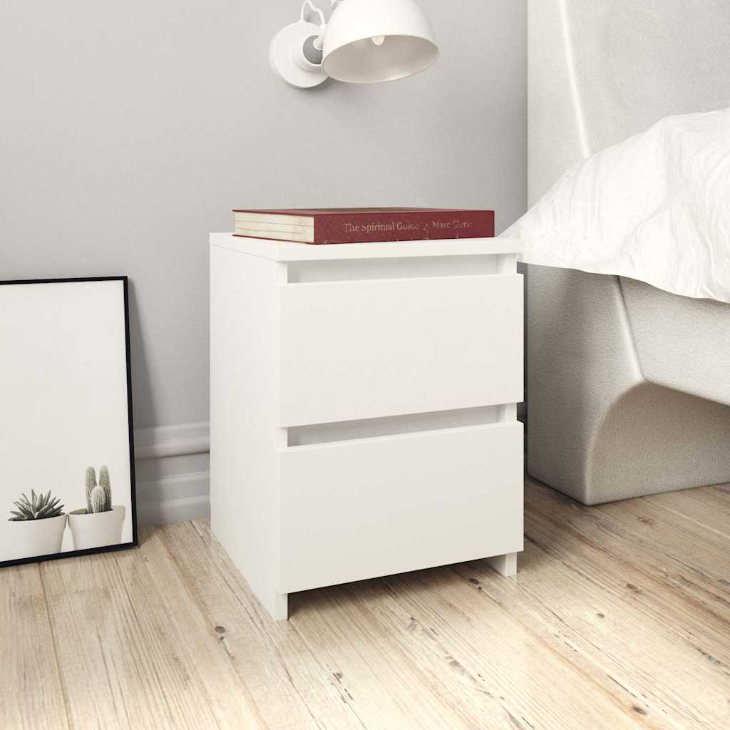 Tables de chevet 2 pcs Blanc 30x30x40 cm Bois d'ingénierie - XIOS