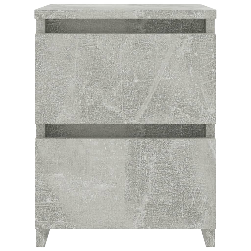 Tables de chevet 2 pcs Gris béton 30x30x40 cm Bois d’ingénierie - XIOS