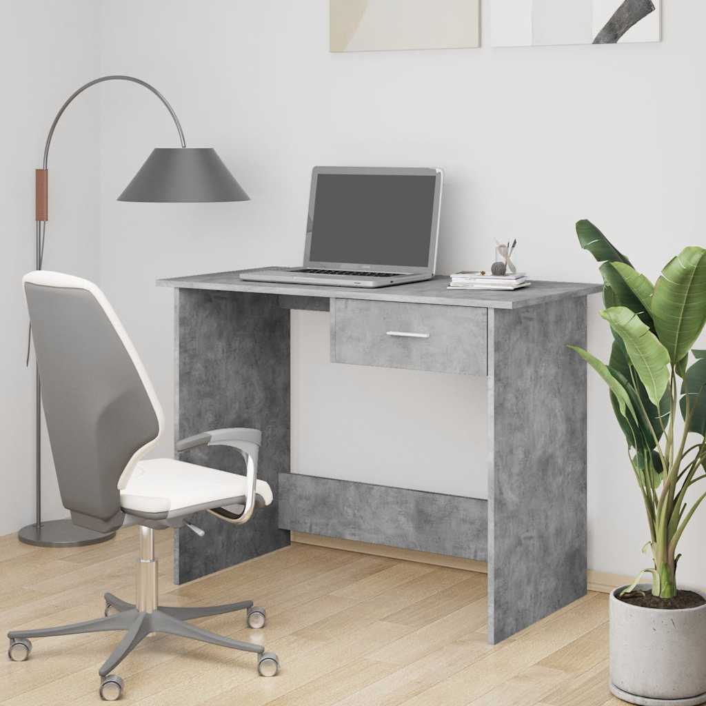 Bureau Gris béton 100x50x76 cm Bois d’ingénierie - XIOS
