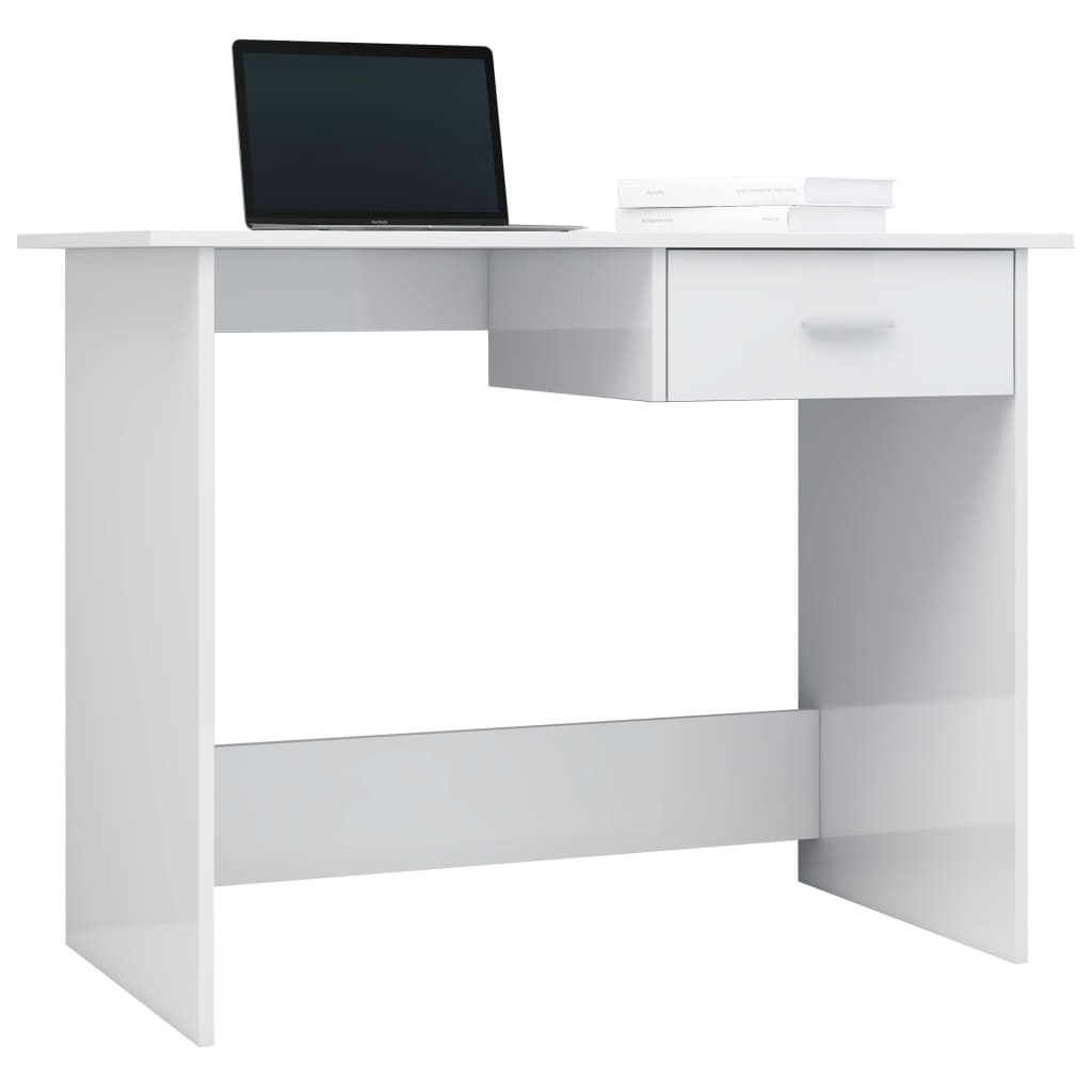 Bureau Blanc brillant 100x50x76 cm Bois d’ingénierie - XIOS
