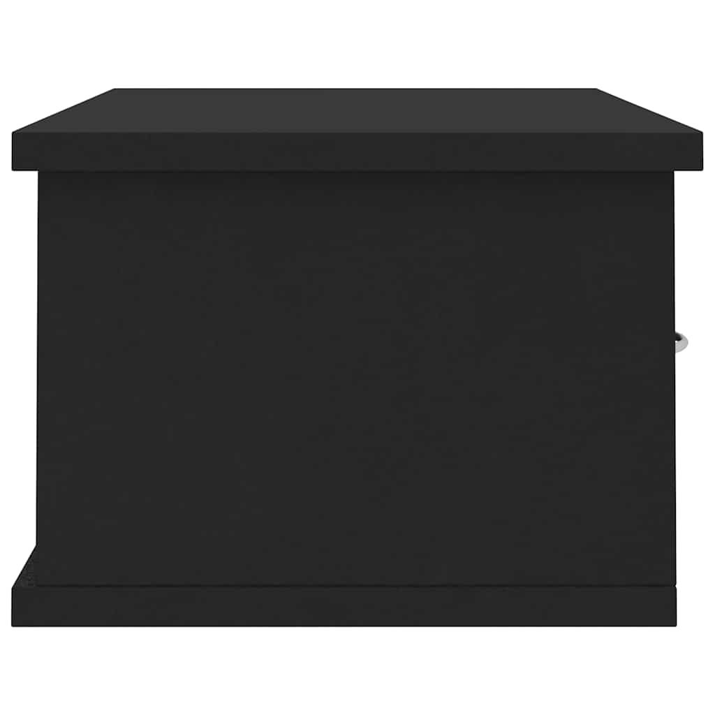 Étagère murale avec tiroirs noir 60x26x18,5cm Bois d'ingénierie - XIOS