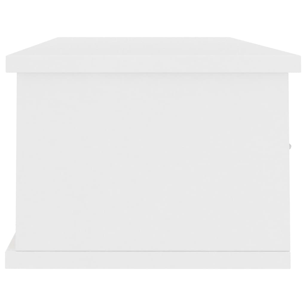 Étagère murale avec tiroirs Blanc 88x26x18,5 cm bois ingénierie - XIOS