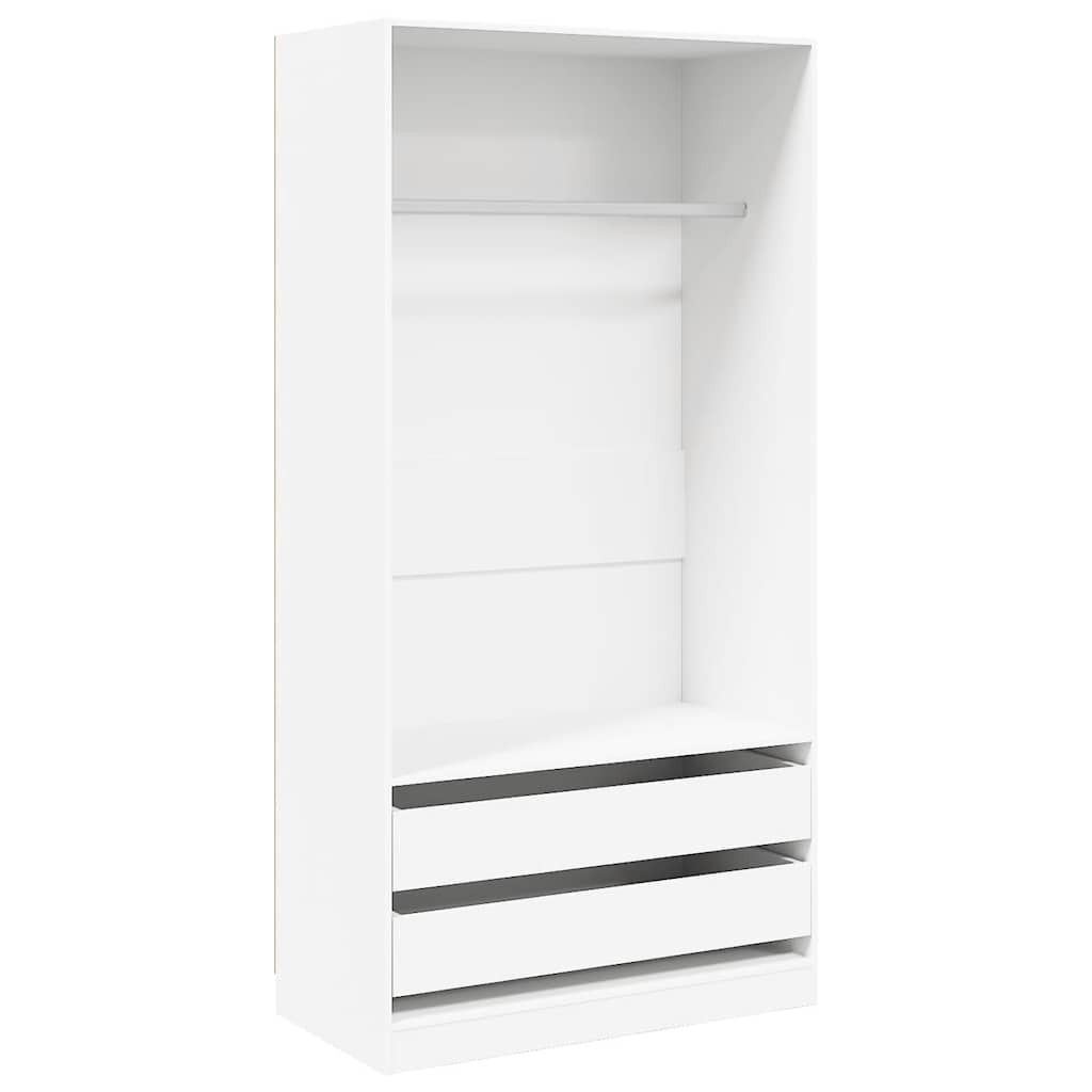 Garde-robe Blanc 100x50x200 cm Bois d'ingénierie - XIOS