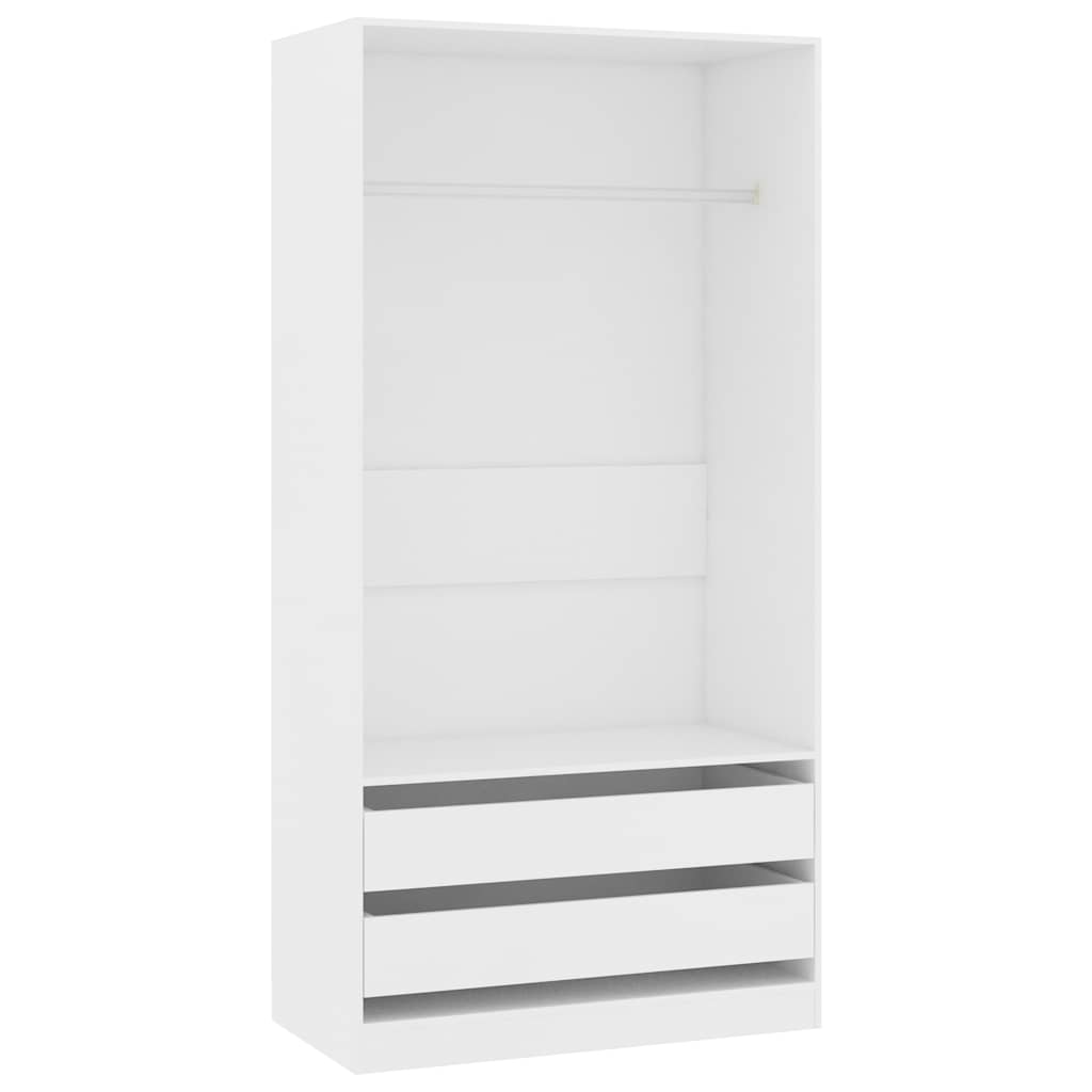 Garde-robe Blanc 100x50x200 cm Bois d'ingénierie - XIOS