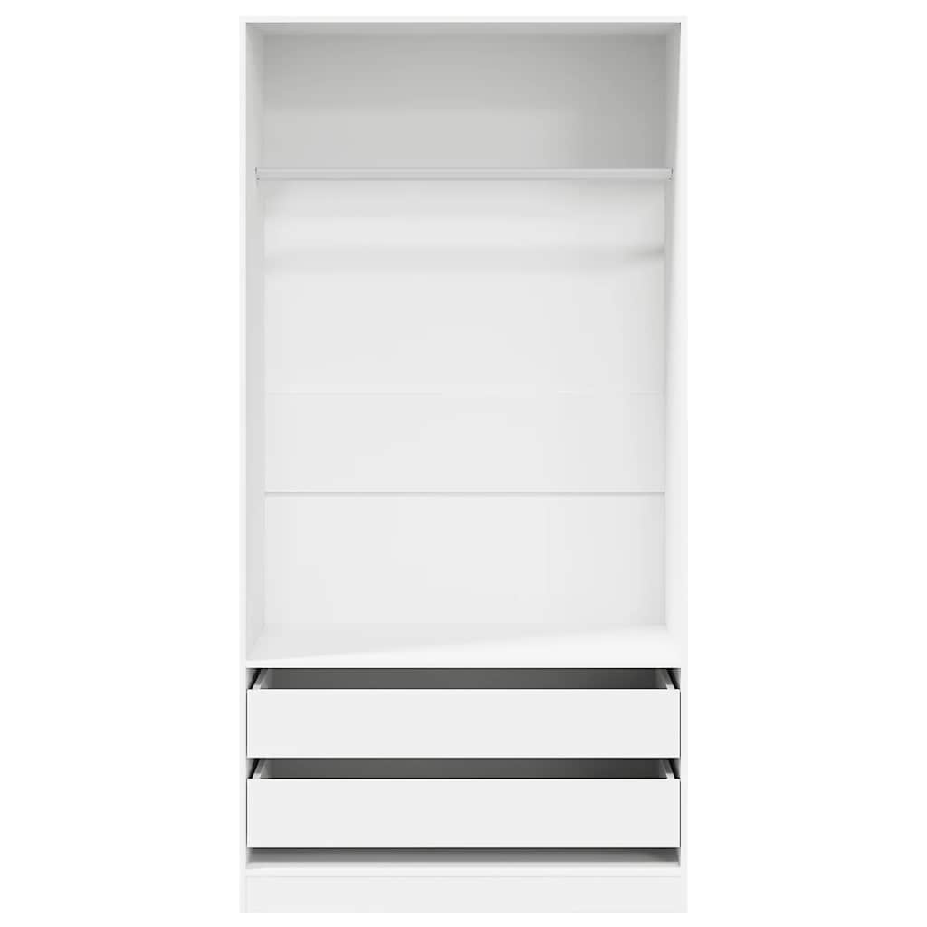 Garde-robe Blanc 100x50x200 cm Bois d'ingénierie - XIOS