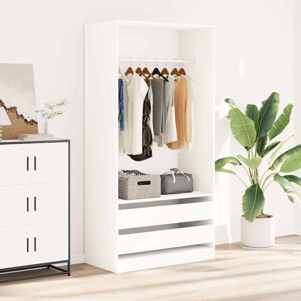 Garde-robe Blanc 100x50x200 cm Bois d'ingénierie - XIOS