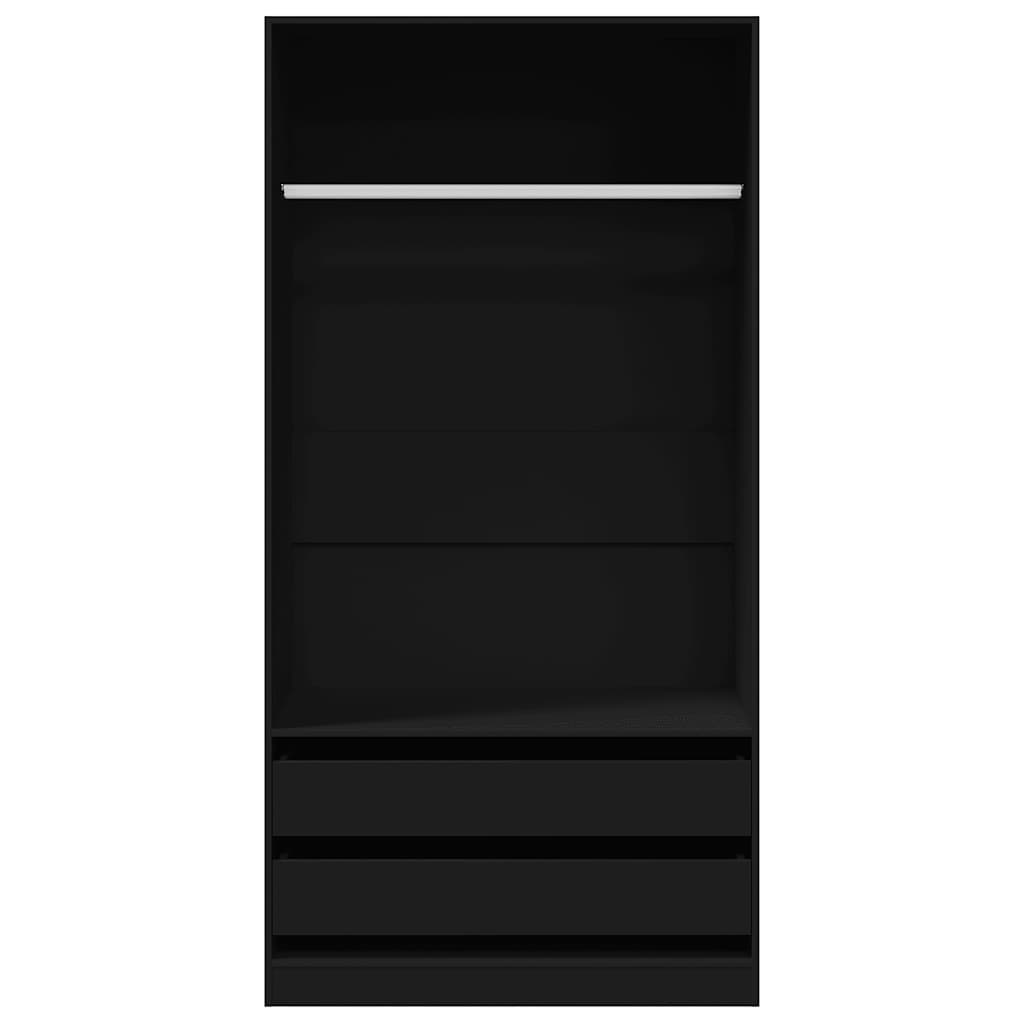 Garde-robe Noir 100x50x200 cm Bois d'ingénierie