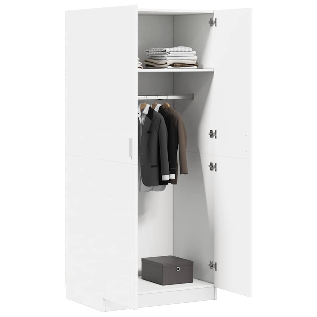 Garde-robe Blanc 80x52x180 cm Bois d’ingénierie - XIOS