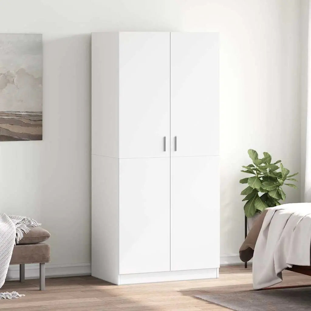 Garde-robe Blanc 80x52x180 cm Bois d’ingénierie - XIOS