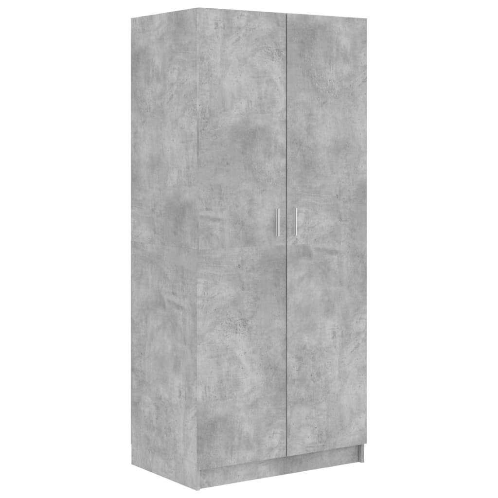 Garde-robe Gris béton 80x52x180 cm Bois d’ingénierie - XIOS