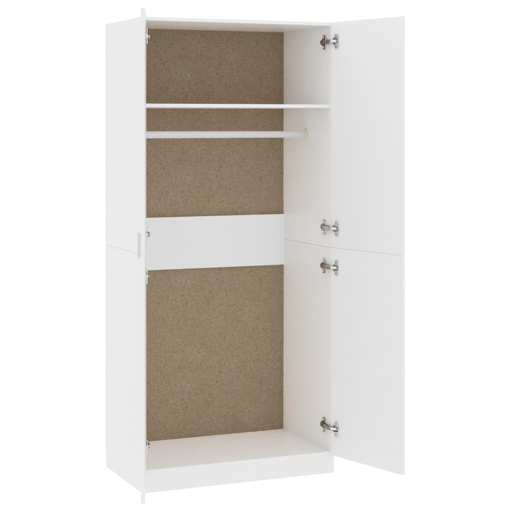 Garde-robe Blanc 90x52x200 cm Bois d’ingénierie - XIOS