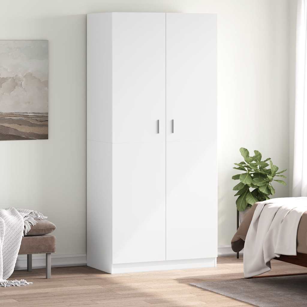 Garde-robe Blanc 90x52x200 cm Bois d’ingénierie - XIOS