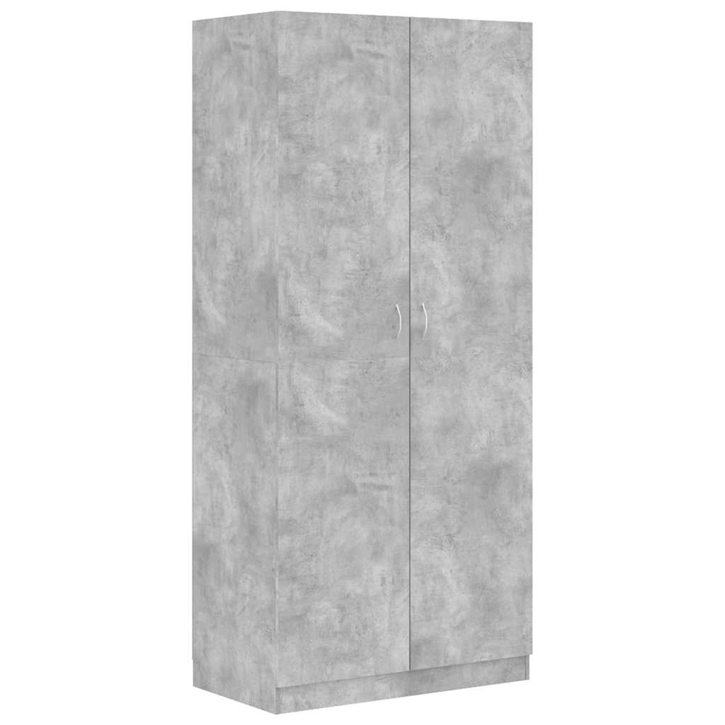 Garde-robe Gris béton 90x52x200 cm Bois d’ingénierie - XIOS