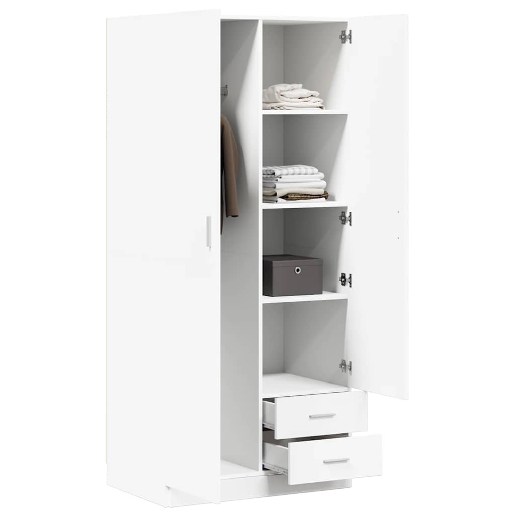 Garde-robe Blanc 80x52x180 cm Bois d’ingénierie - XIOS