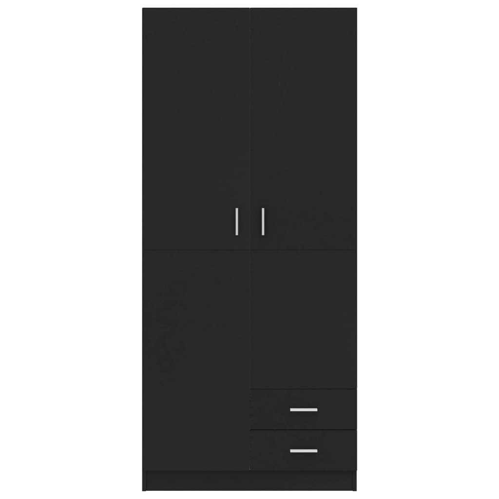 Garde-robe Noir 80x52x180 cm Aggloméré - XIOS