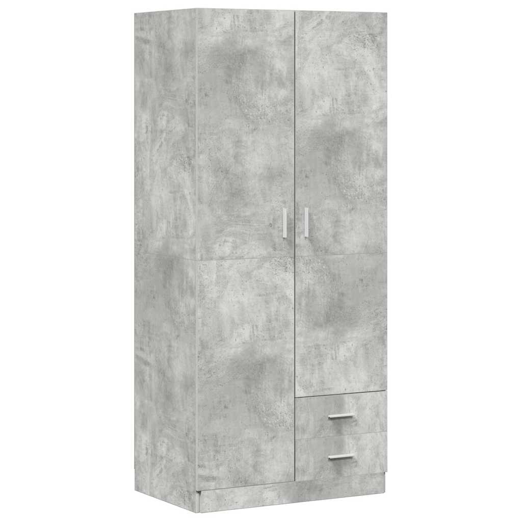 Garde-robe Gris béton 80x52x180 cm Aggloméré