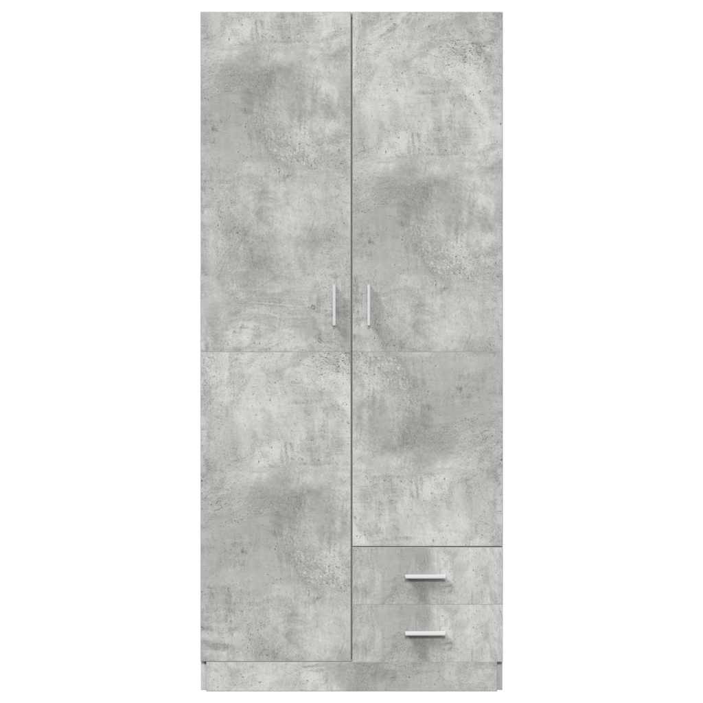 Garde-robe Gris béton 80x52x180 cm Aggloméré