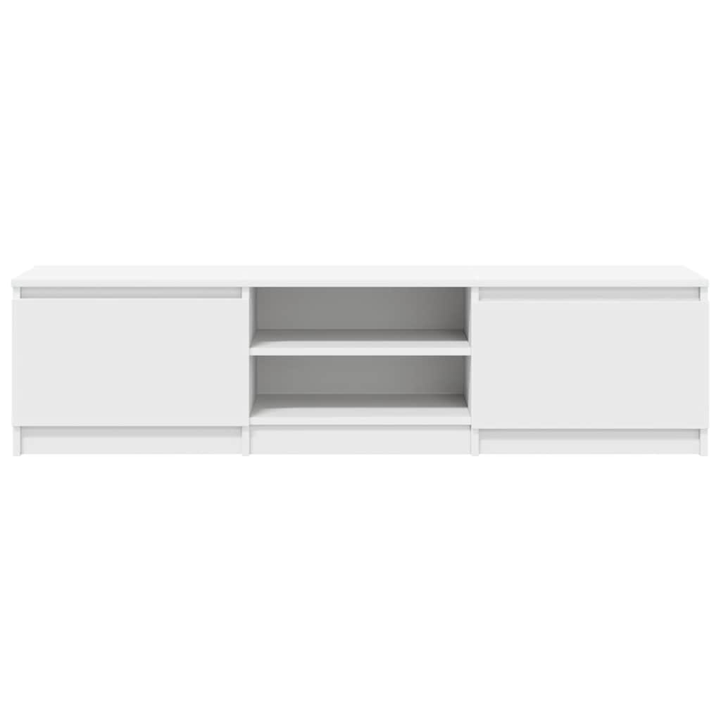Meuble TV Blanc 140x40x35,5 cm Bois d'ingénierie - XIOS