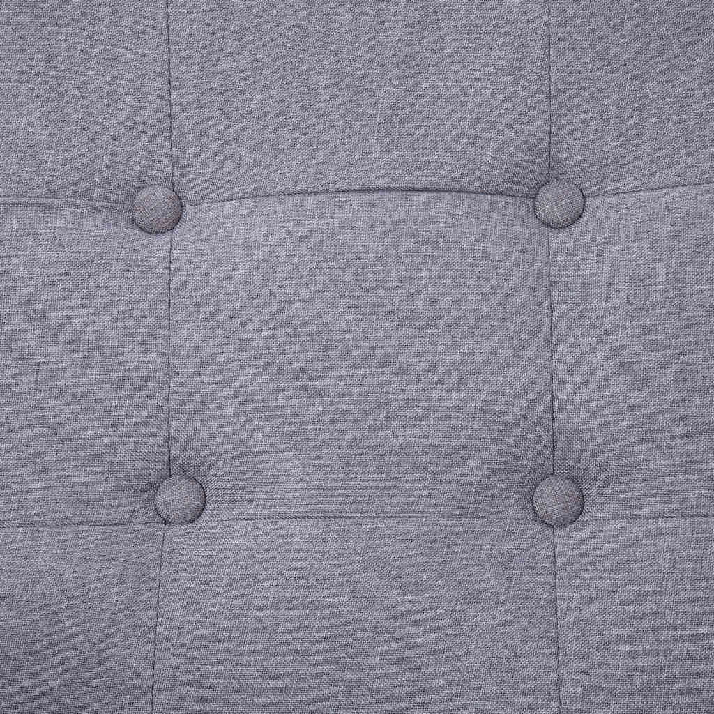 Canapé-lit à 2 places avec accoudoirs gris clair acier et tissu - XIOS