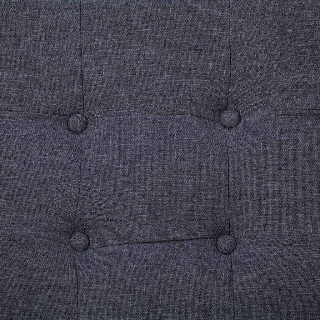 Canapé 2 places avec accoudoirs gris foncé en acier et tissu