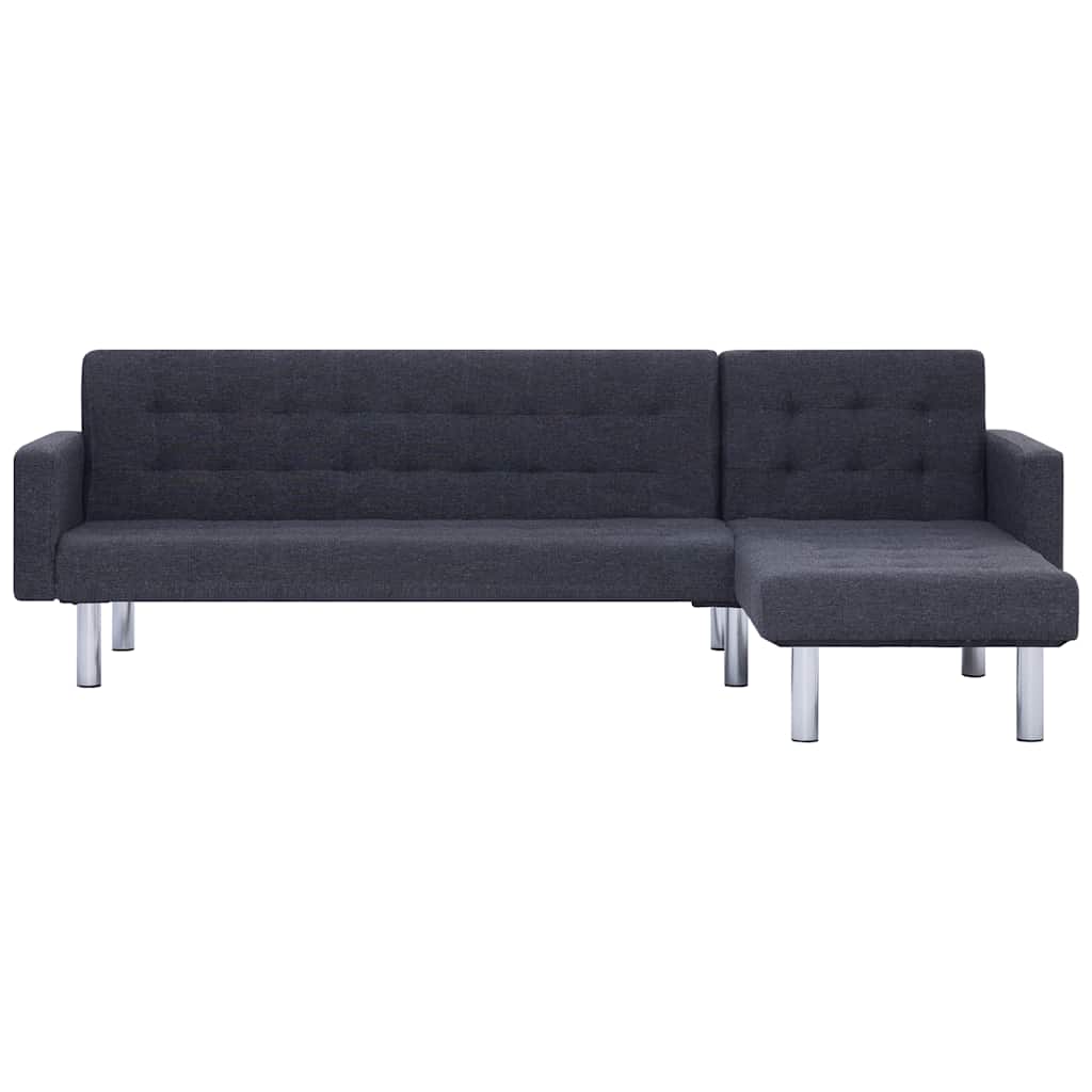 Canapé-lit en L Gris foncé Polyester - XIOS