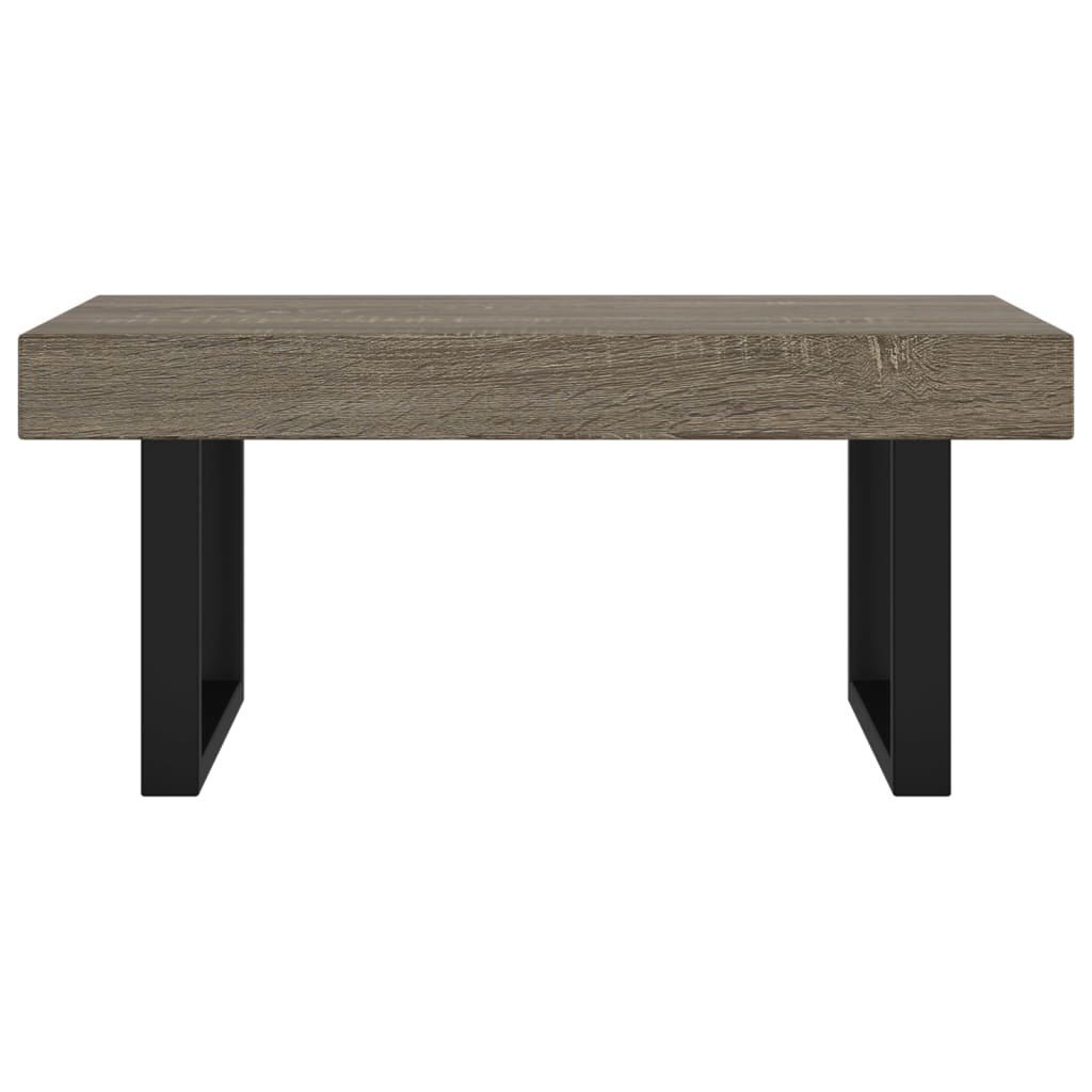 Table basse Gris et noir 90x45x40 cm MDF et fer - XIOS
