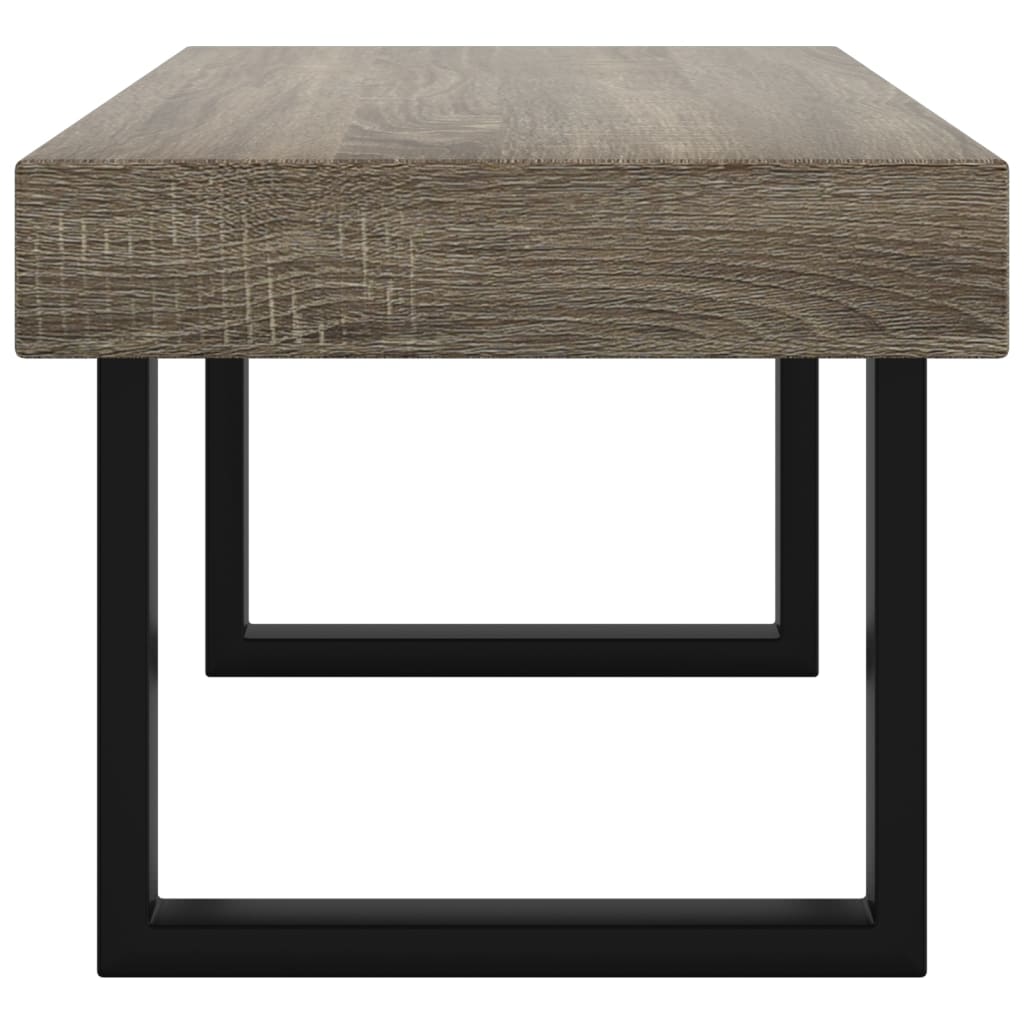 Table basse Gris et noir 90x45x40 cm MDF et fer - XIOS