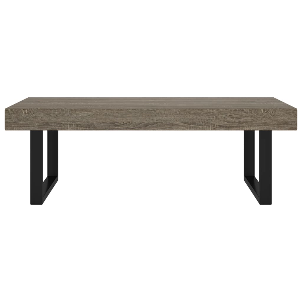 Table basse Gris et noir 120x60x40 cm MDF et fer - XIOS