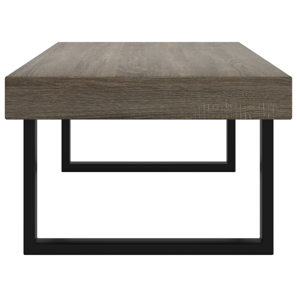 Table basse Gris et noir 120x60x40 cm MDF et fer - XIOS