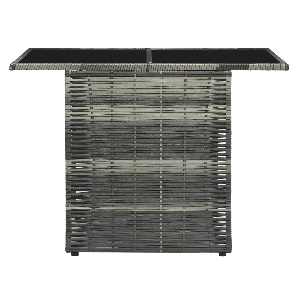 Ensemble de bistro 3 pcs avec coussins Résine tressée Gris - XIOS