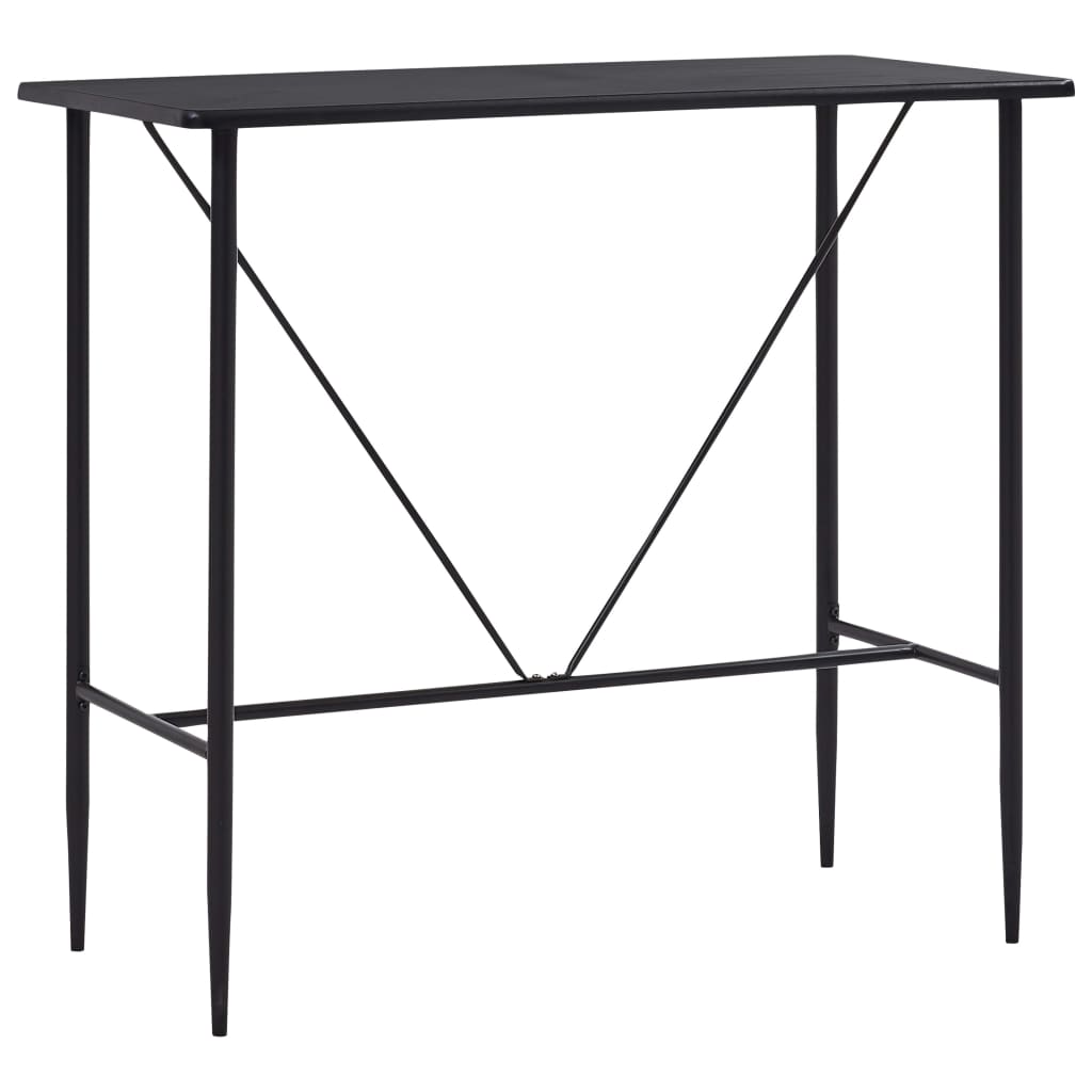 Table de bar Noir 120x60x110 cm MDF - XIOS