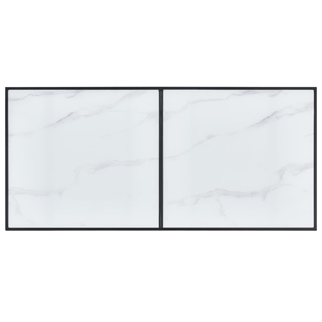 Table de salle à manger Blanc 160x80x75 cm Verre trempé - XIOS