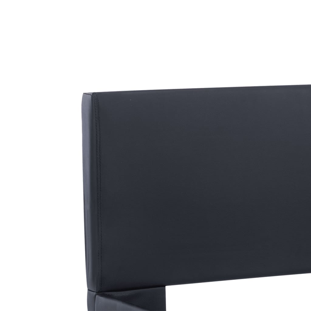 Cadre de lit avec LED sans matelas noir similicuir 90x200 cm - XIOS