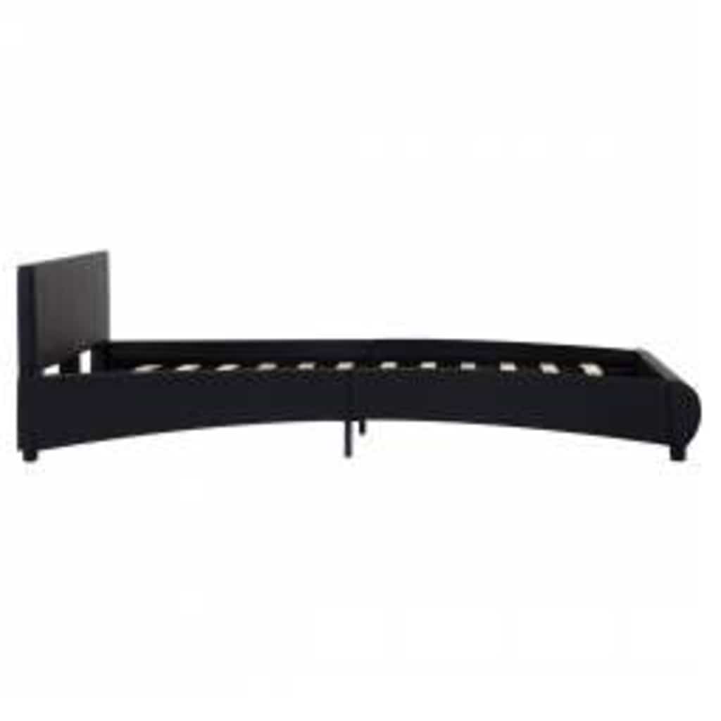 Cadre de lit avec LED sans matelas noir 140x200 cm - XIOS