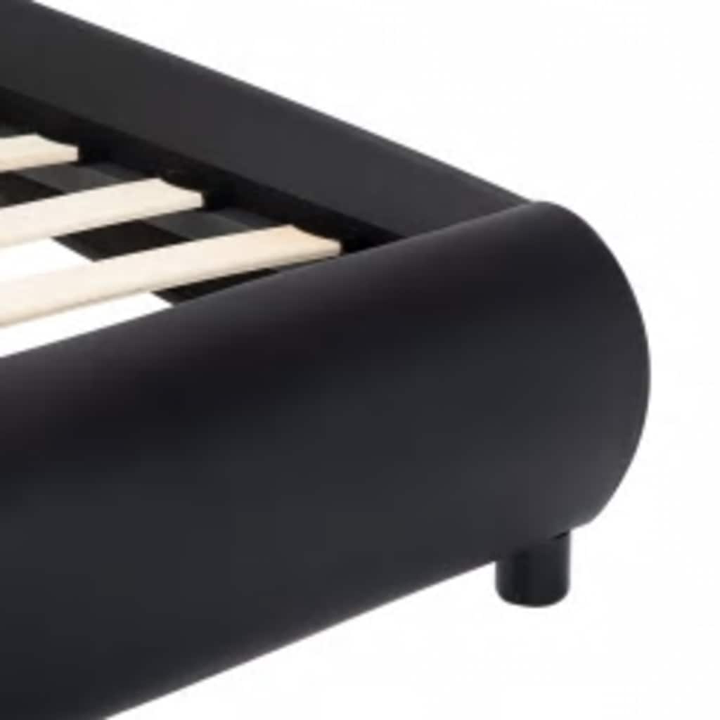 Cadre de lit avec LED sans matelas noir 140x200 cm - XIOS