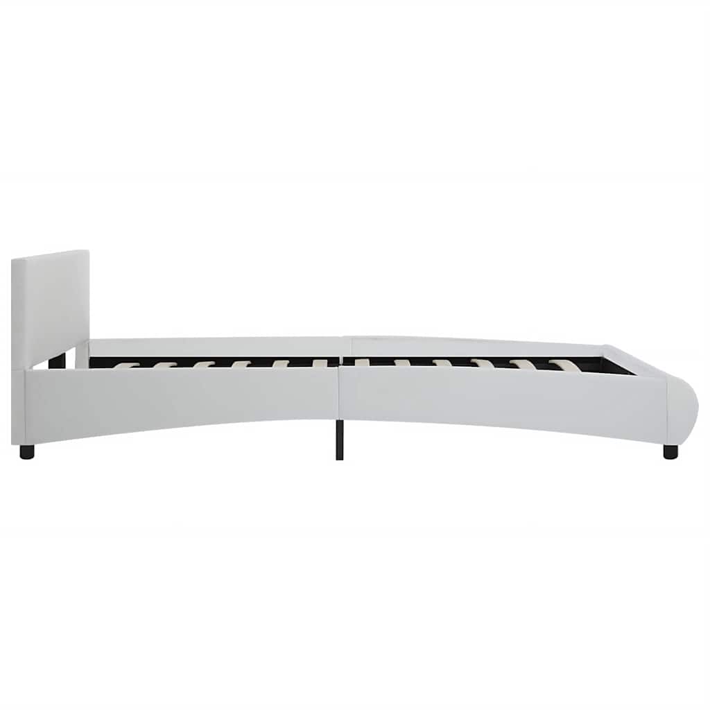 Cadre de lit avec LED sans matelas blanc 160x200 cm