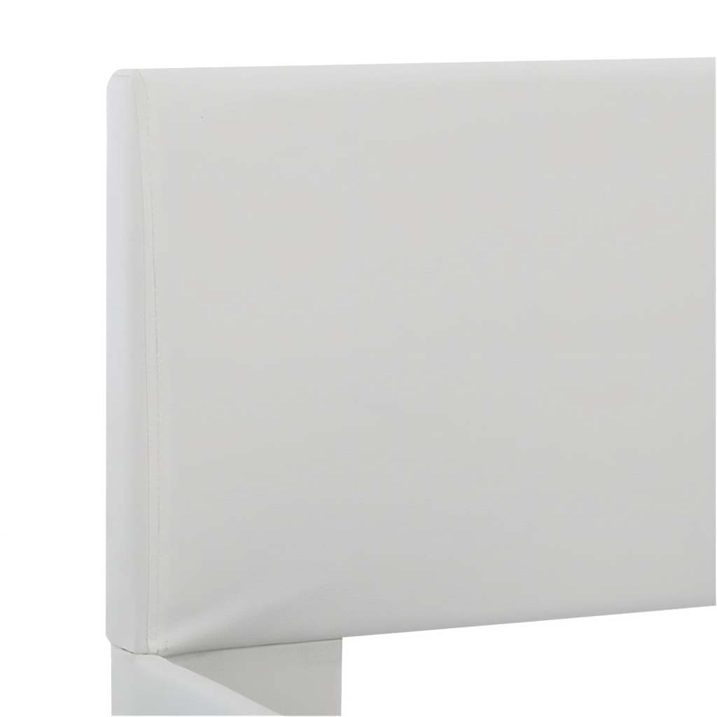 Cadre de lit avec LED sans matelas blanc 160x200 cm
