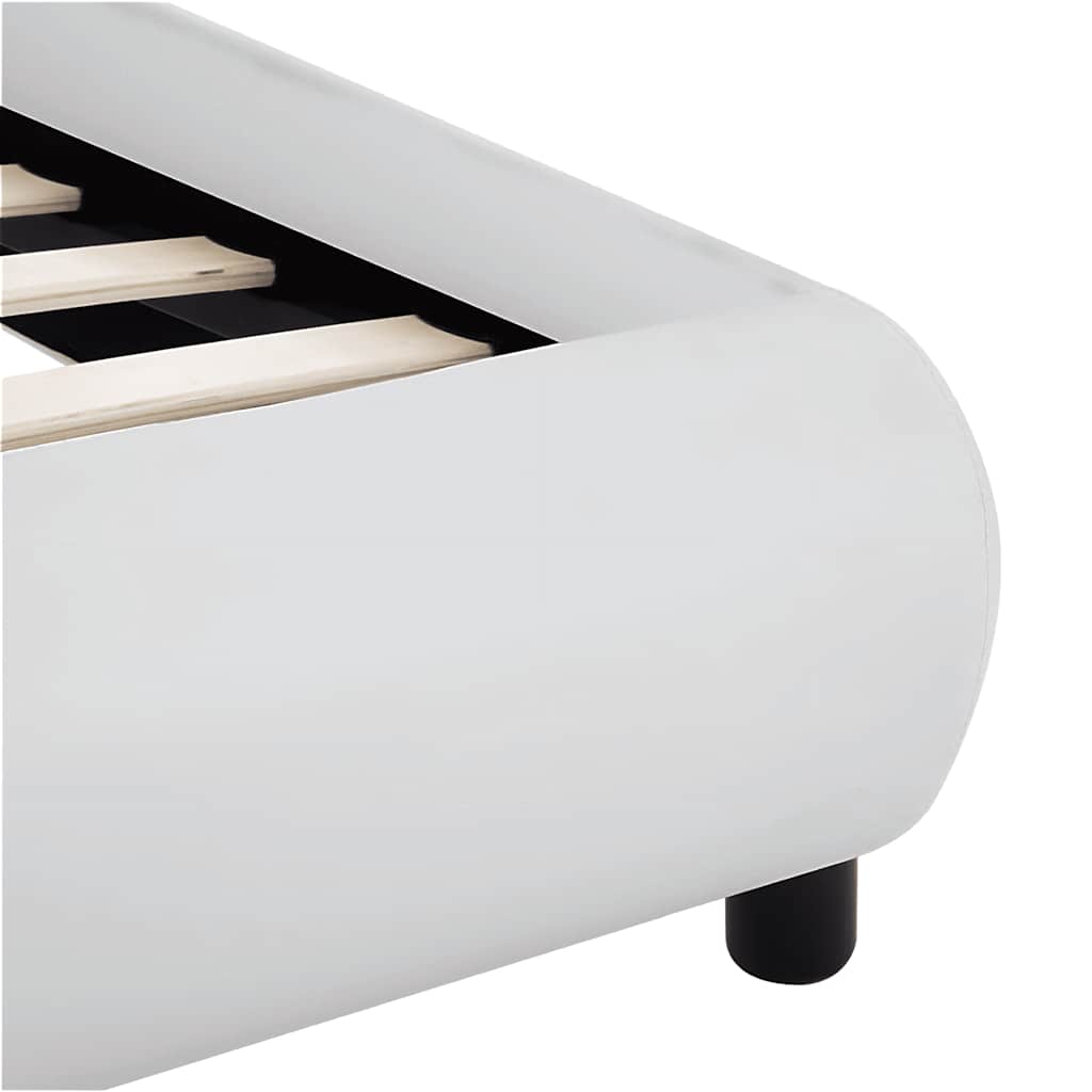 Cadre de lit avec LED sans matelas blanc 180x200 cm
