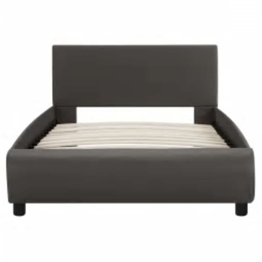 Cadre de lit avec LED sans matelas Gris Similicuir 100x200 cm - XIOS