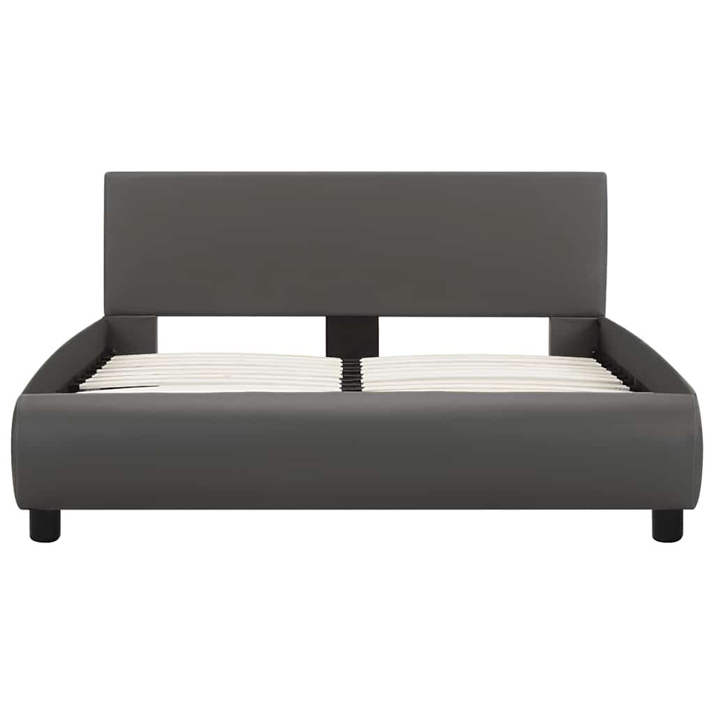 Cadre de lit avec LED Gris Similicuir 120 x 200 cm - XIOS