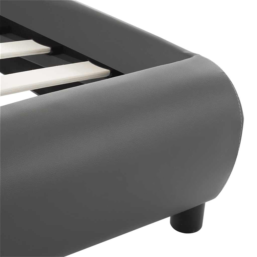 Cadre de lit avec LED Gris Similicuir 120 x 200 cm - XIOS