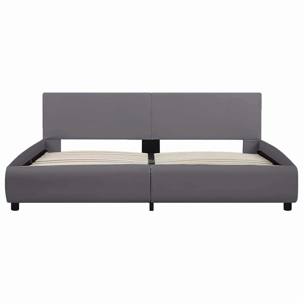 Cadre de lit avec LED sans matelas Gris Similicuir 180x200 cm - XIOS