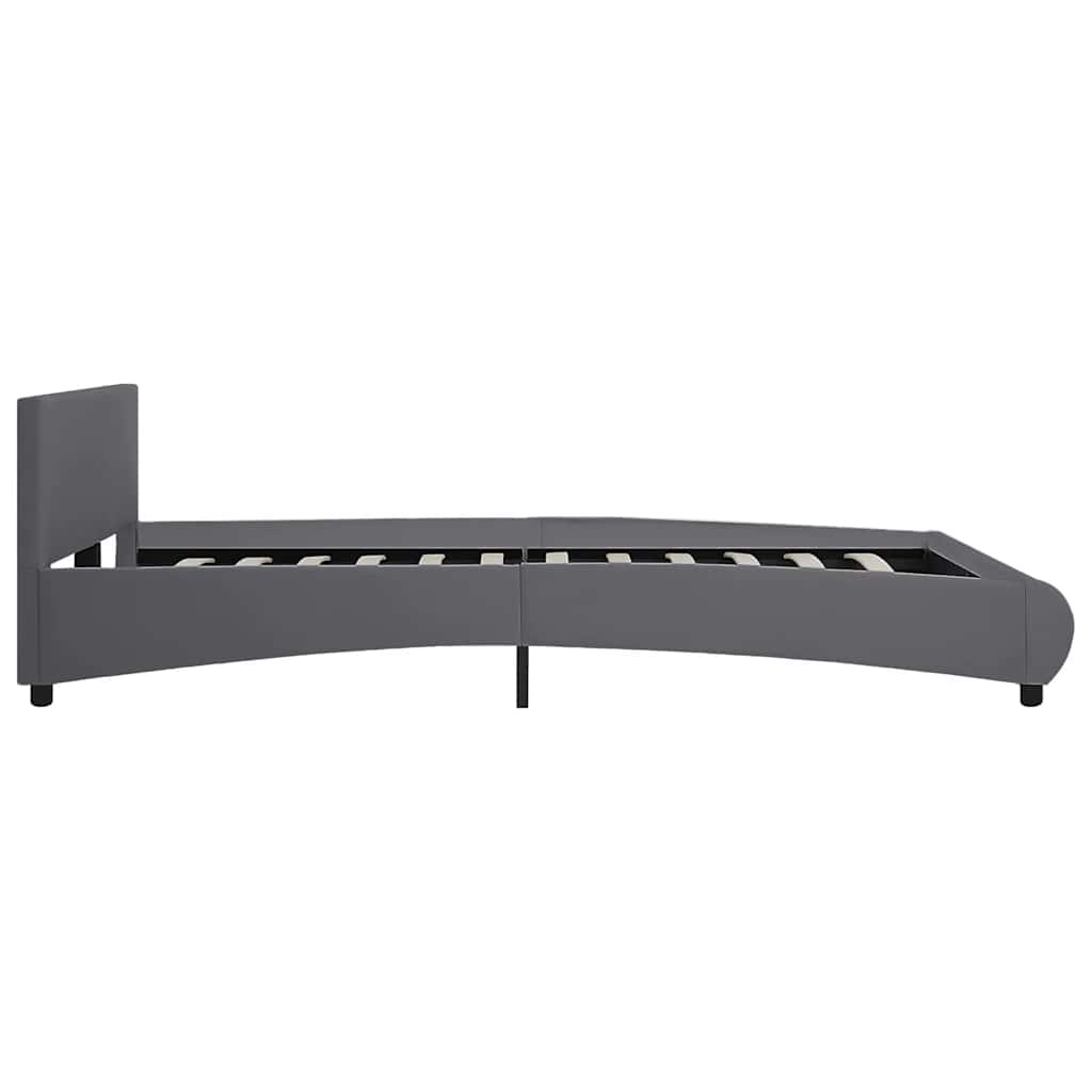 Cadre de lit avec LED sans matelas Gris Similicuir 180x200 cm - XIOS