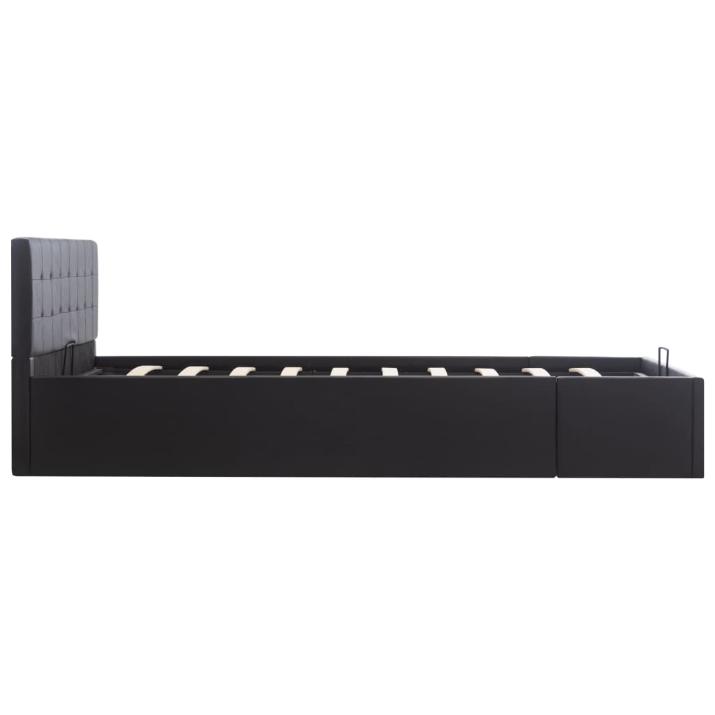 Cadre de lit avec rangement hydraulique 140x200 cm similicuir - XIOS