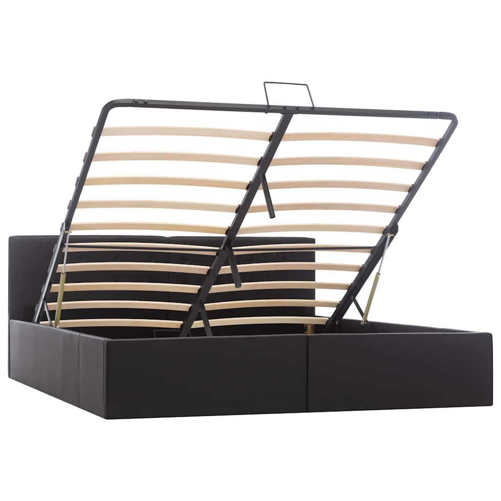 Cadre de lit avec rangement hydraulique Similicuir 160x200 cm - XIOS
