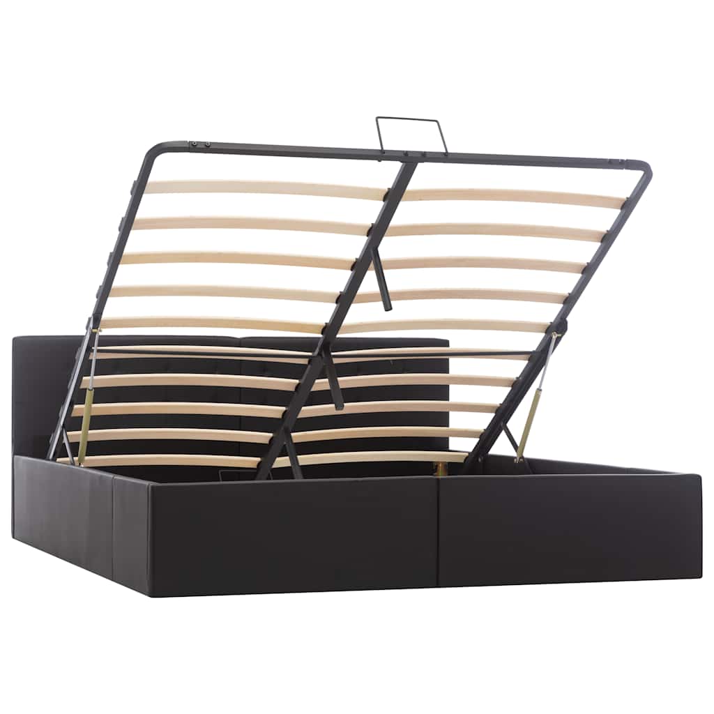 Cadre de lit avec rangement hydraulique Similicuir 160x200 cm