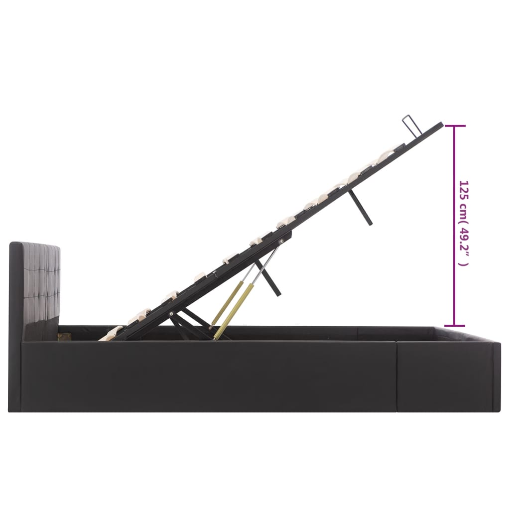 Cadre de lit avec rangement hydraulique Similicuir 160x200 cm - XIOS
